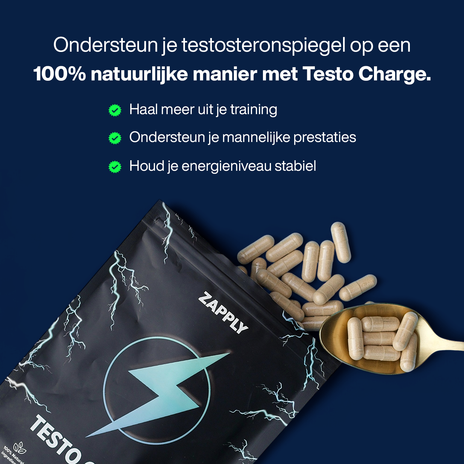 Testo Charge 90 Capsules + GRATIS E-book