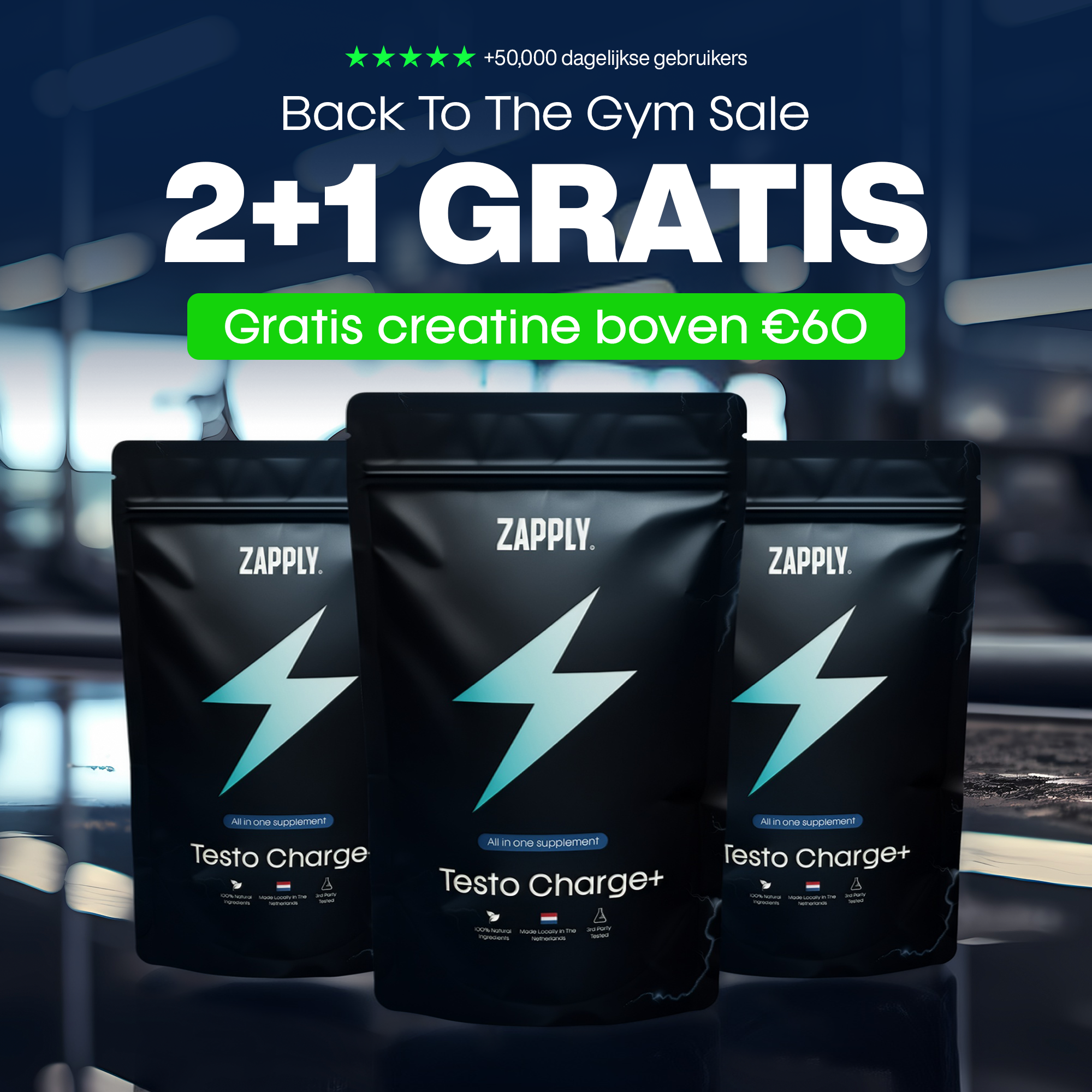 Back To The Gym Sale: Testo Charge 2+1 Gratis