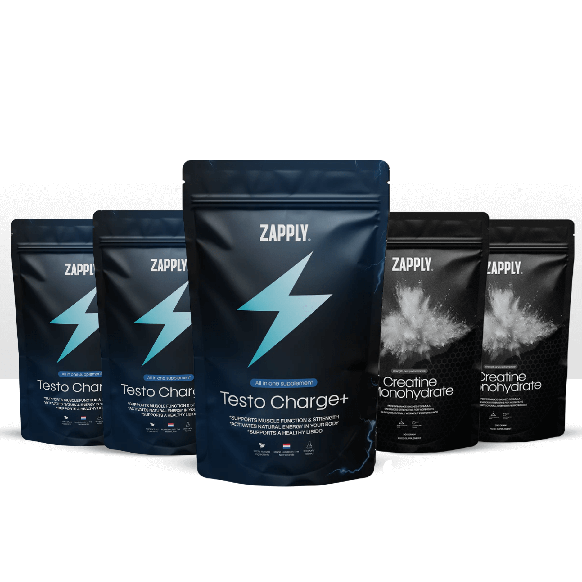 Zapply’s Muscle Builder Bundle (3Testo charge+ & 2Creatine)