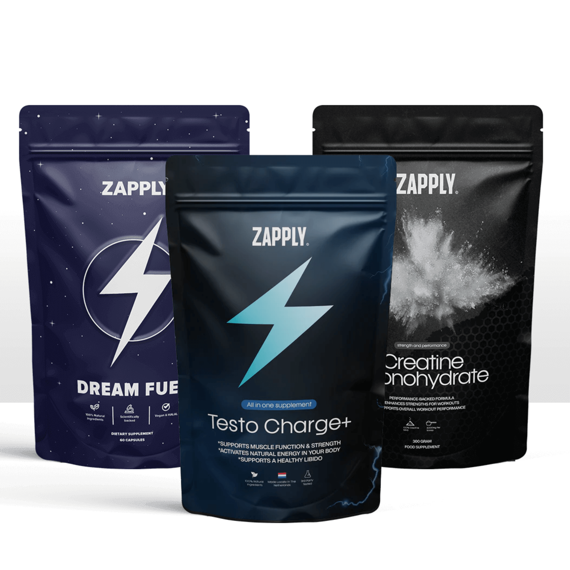 Zapply’s Ultimate Testosterone & Muscle Build Stack (Testo Charge+, Dream Fuel & Creatine)