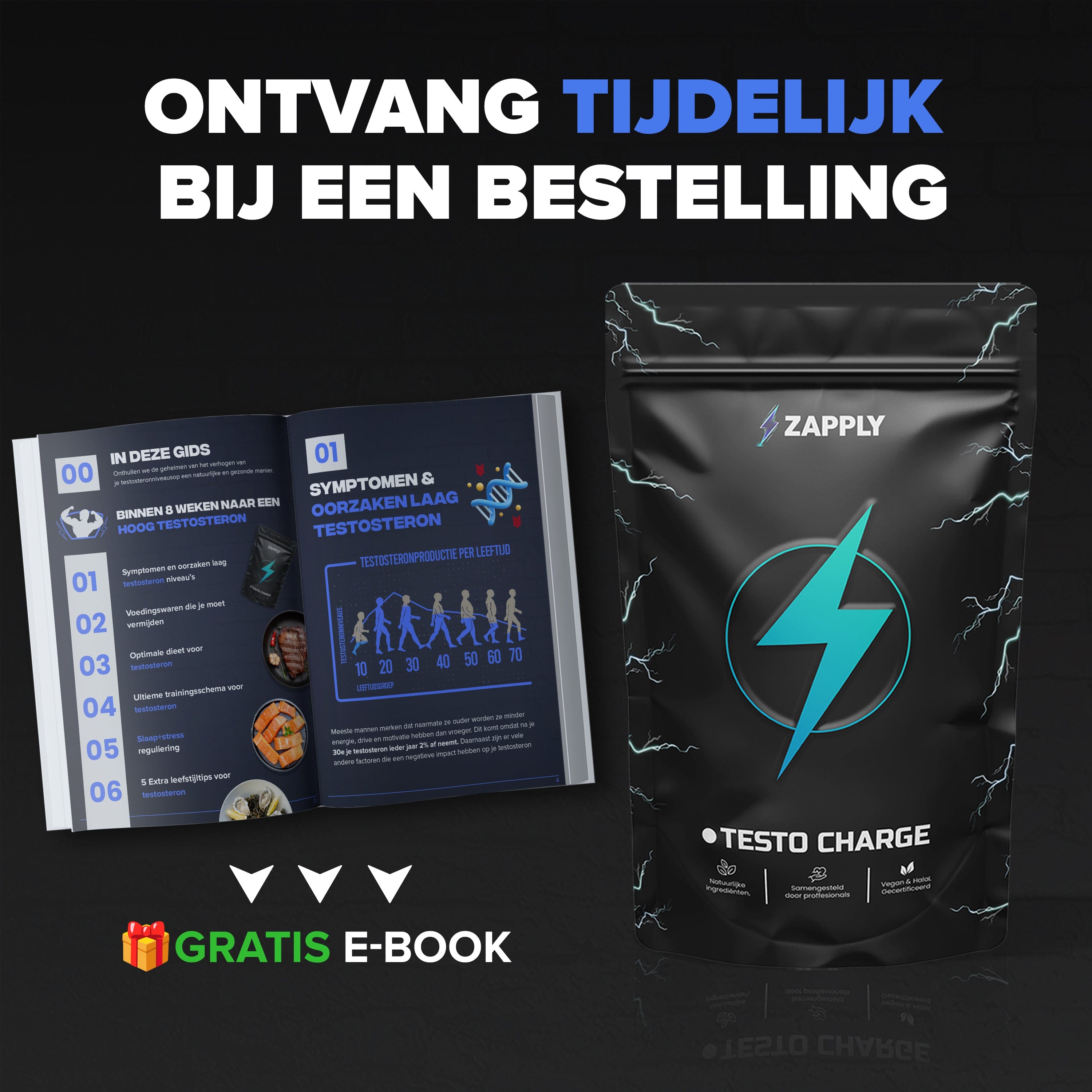 Testo Charge 90 Capsules + GRATIS E-book
